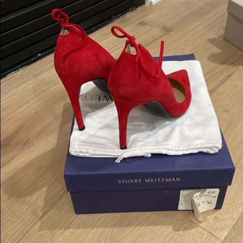 Stuart Weizman peakabow red pump size 37 - Picture 10 of 12